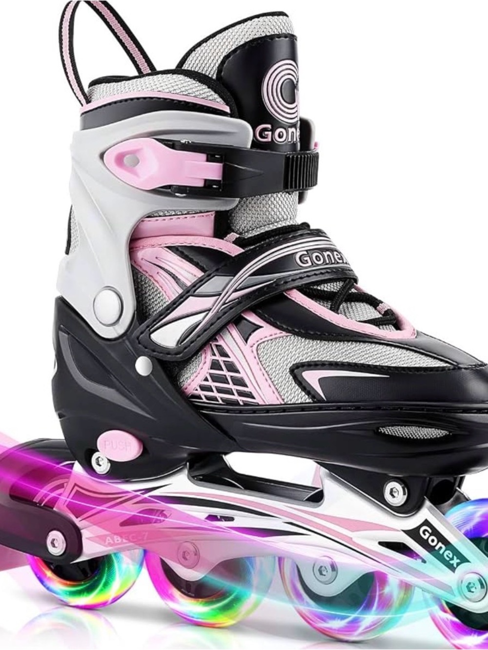 Gonex Kids/Junior Adjustable Inline Skates – Size Medium US 1–4 / EU 35–38✨